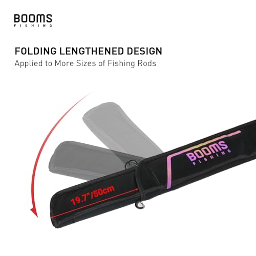 Booms Fishing PB4 6.4ft~8ft Fishing Rod and Reel Case, Portable Folded Fishing Pole Case, 1ft/7.7" Extended Design Fishing Spinning Rod Bag, Store Up to 2~3 Fishing Rods and Reels, 76"~96" - color: PB4: For Fishing Rods and Reels, size: Length: 6.4ft~8ft