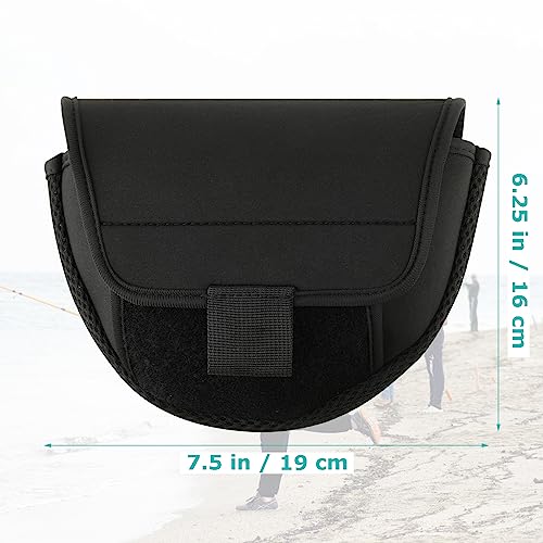 Cosmos 2 Pcs Fishing Reel Cover Neoprene Spinning Bait casting Spin Reel Protective Case Pouch Sleeve Bag, Suggest for Size 3000 to 5500