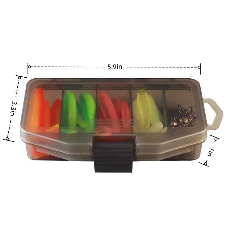 Bait Set, Fishing Lure Set, bass and Trout Fishing Gear Box Set, Including Hooks, Worms, Men's Fishing Gifts