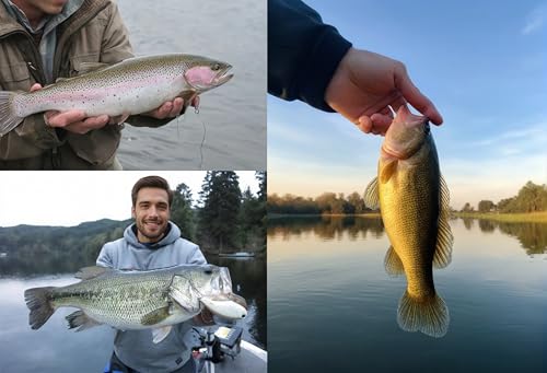 Topwater Swimbait Lures for Bass, Trout, Crappie, Pike, Walleye - Lifelike Action Freshwater Saltwater Artificial Fishing Bait with Storage Box