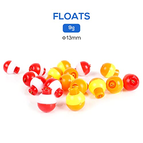 263pcs Fishing Accessories Set with Tackle Box Including Plier Jig Hooks Sinker Weight Swivels Snaps Sinker Slides - color: Orange