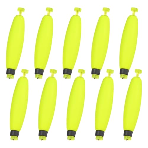M METERXITY Pack Fishing Bobbers Floats, EVA Foam Weighted Bobbers, Clip-on Floats Slip Corks Floaters Strong Buoys - color: Yellow, size: 3" Length