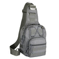 Viriber Tactical Backpack, Waterproof Military Cross-body Molle Sling Shoulder Backpack Chest Bag for Outdoor Every Day Carry gray - color: Gray