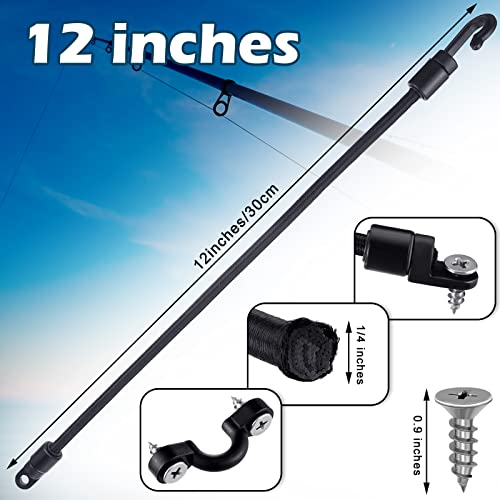 8 Sets Rod Strap Holder Boat Deck Rod Straps Rod Tamer Straps Fishing Rod Hold Down Straps Deck Mount Connector Boat Fishing Rod Straps Deck Mount Straps for Fishing Boat Kayak