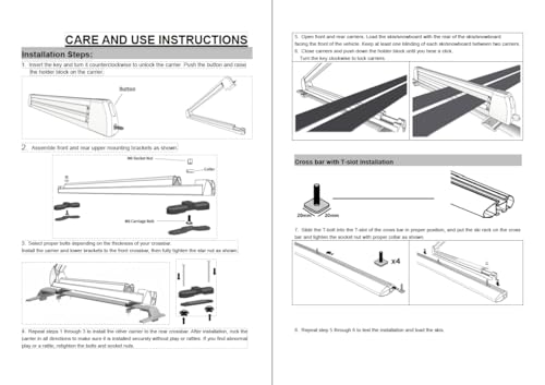 Ski Rack: Snowboard Rack, Fishing Pole Car Rack, Cross Country Ski Rack, Skate Board Rack, Kayak Paddles, Water Skies, Skate Boards.