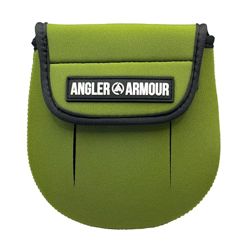 Angler Armour Spinning Reel Cover, Fishing Reel Cover, Neoprene Reel Cover, Spinning Reel Sleeve, Spinning Reel Case, Spinning Reel Protective Sleeve, 1000, 2000, 3000, 3500 Reels (Olive Green) - color: Olive Green