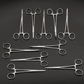 Set of 10 Straight & Curved Hemostat Forceps 5.5" - Stainless Steel Locking Tweezer Clamps - Ideal Hemostats for Nurses, Fishing Forceps, Crafts and Hobby, Satin-Silver