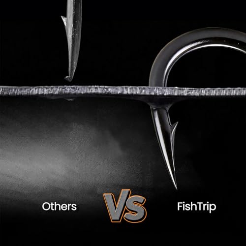 FishTrip 25/10/90/200pcs Fishing Treble Hooks, High Carbon Steel Triple Fishing Hooks with Ultra Barbed Sharp for Saltwater Freshwater Black, Treble Hook for Bass Trout Fishing Lures Replacement - color: Black, size: #12_10pcs (4X Strong)