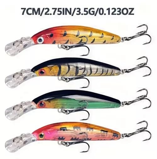56pcs/Set Lot Mixed Bionic Fishing Lures Minnow Hard Artificial Bait Crankbait