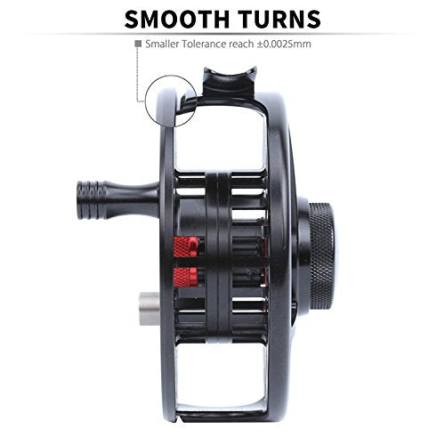 Maxcatch AVID Fly Fishing Reel with CNC-machined Aluminum Body - 1/3, 3/4, 5/6, 7/8, 9/10 Weights(Black, Green, Blue) - color: Fly Reel Matte Black, size: 1/3wt