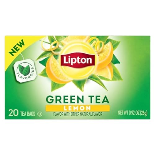Lipton Green Tea Variety Pack, Honey Ginger, Lemon & Peach, 20 CT (3 ea) - size: 20 Tea Bags (Variety Pack)