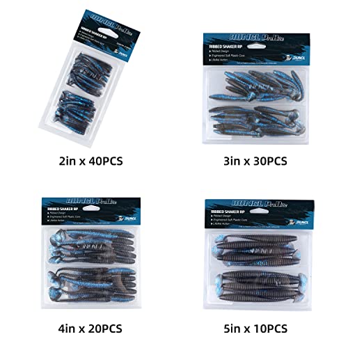 RUNCL Swimbaits Paddle 10/20/30/40PCS, 5/4/3/2 Inchs Paddle Tail, Soft Lure for Trout Crappie Bass, Durable Plastic Bait Swimmer for Saltwater/Freshwater, Fishing Lover's Gift - color: Black Blue, size: 5in, 10pcs