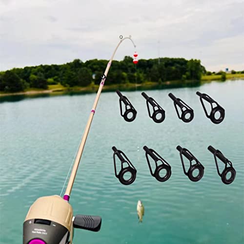 Fishing Rod Repair Kit - Fishing Rod Tips and Guides Replacement Kit With Ceramic Guide Rings - color: rod tips_80pcs
