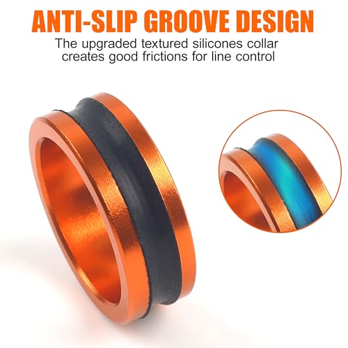 OROOTL Fishing Line Ring Knot Tying Tool, 2pcs Fishing Knot Tying Tool Alloy Line Dragger Tightener Ring FG GT Knot Puller PE Fishing Line Knotting Device Accessories for Saltwater Freshwater - color: Orange-2pcs