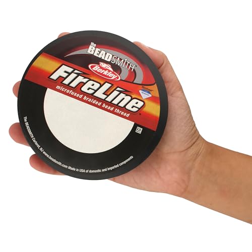 The Beadsmith Fireline by Berkley – Micro-Fused Braided Thread – 4lb. Test, .005”/.12mm Diameter, 300 Yard Spool, Smoke Grey – Super Strong Stringing Material for Jewelry Making and Bead Weaving - color: Smoke Grey, size: 4lb, .005”, 300 yard