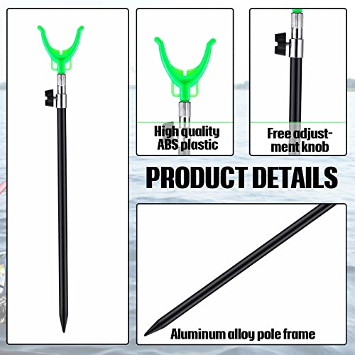 6 Pcs Extendable Fishing Rod Holder for Ground Fishing Pole Holders Surf Catfish Rod Holder for Bank Ground Sand - style: Hole Style