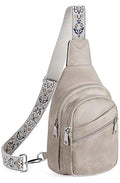 Telena Sling Bag for Women Crossbody Bags Purse for Women Vegan Leather Fanny Pack with Adjustable Strap - color: 1-cloud Grey