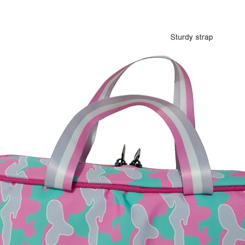 Portable Fishing Rod Bag Collapsible Fishing Bag Large Capacity Outdoor Nylon Carrying Case - size: 40CM Lenght-Pink