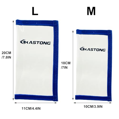 Clear PVC Fishing Lure Wraps 4/10 Pack See-through Lure Covers Durable Fishing Hook Bait Storage Protectors Keeps Children, Pets and Fishermen from Sharp Hook 2 Size (4Pcs(2M+2L), Blue) - color: Blue, style: 4pcs(2m+2l)