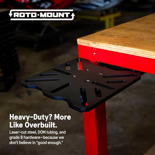 SST® Roto-Mount™ Quick-Swap Mounting Plate – Add-On Plate for 360° Rotating Bench Mount System – Laser-Cut Steel – Grade 8 Hardware Compatible – Corrosion Resistant - style: Plate