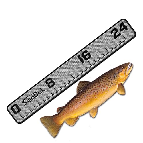 USATuff SeaDek EVA Foam Fish Measuring Ruler for Boat, Fishing, Kayak | Adhesive Backing Peel & Stick - 24" StormGray-Black - color: StormGray-Black, style: 24 inch