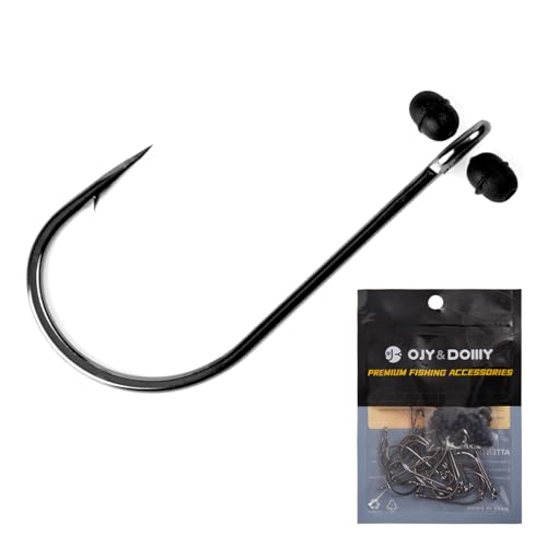 50pcs Trailer Fishing Hooks for Short Strikes – 1/0, 2/0, 3/0 with Beads - Pair with Spinnerbait, Flipping Jig, Jig Head etc. - size: 3/0 - 50Pack