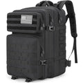 Tactical Backpack 45L Army Military Rucksack, Water Resistant MOLLE EDC Pack, Large 3 Day Bug Out Bag for Men & Women, Durable Outdoor Gear for Hiking, Camping, Hunting, Fishing,Travel (Black) - color: Black