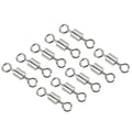 PATIKIL Fishing Barrel Swivels, 40 Pack 335LBS Copper Rolling Hook Line Connector Terminal Tackle for Saltwater Freshwater Fishing, Silver - style: 83 lb