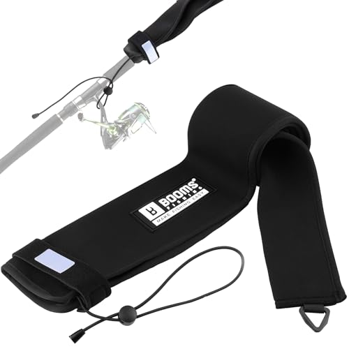 Booms Fishing Neoprene Rod Sleeve: Fishing Pole Sleeve - Protective Rod Socks with Hanging Loop & Adjustable Lanyard - RS8/9 Floating Pole Covers for Casting/Trolling, Spinning, Fly Rods - size: 60", style: Spinning