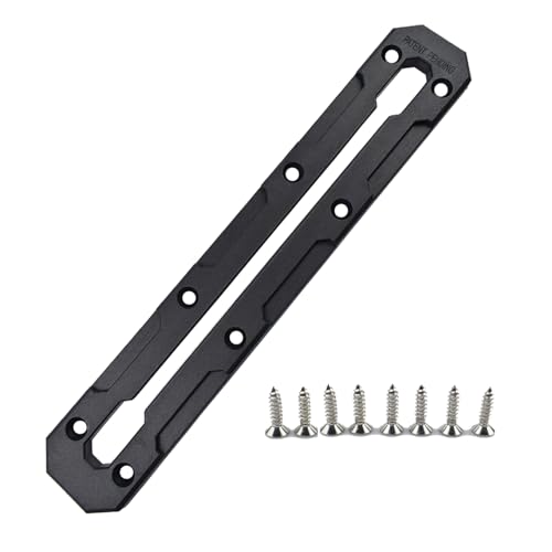 Kayak Track, Low Profile Nylon Kayak Mount Track, Kayak Rail Track for Fishing Rod Holder, Cup Holder, 6/9/12 INCH - style: 9 inch(1pack)