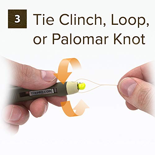 Fly and Ice Fishing Knot Tying Tool | Easily Tie Knots, For Flies, Hooks, and Jigs, Grip Eyelet, Thread Line, Tie Knot and Clip Line