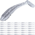Pristis SwingShad, 35 pcs 3'' Paddle Tail Swimbaits, Soft Plastic Fishing Lures for Bass Crappie Smallmouth, Durable Swim Baits Sinking Swimmer Kit for Saltwater Freshwater Texas Carolina Fitness Rig - color: American Shad