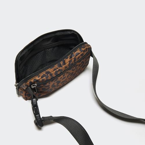 Pander Two Way Zipper Fanny Pack Nylon Everywhere Belt Bag for Women, Water Repellent Waist Packs, Crossbody Bags with Adjustable Strap (Midnight Leopard) - color: Midnight Leopard