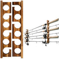 Ghosthorn Holds Up to 6 Rods Fishing Pole Rod Racks Wall or Ceiling Mounted Fishing Pole Rod Holders for Garage Storage Organizer Fishing Gear Equipment for Men Women - style: simple 1 set holds up 6 rods