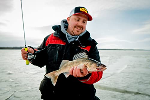 Northland Fishing Tackle Glass Buck-Shot Ice Fishing Jigging Spoon, Assorted Sizes & Colors for Walleye, Perch, and Crappie - color: Super-Glo Redfish, size: 1/8 Oz