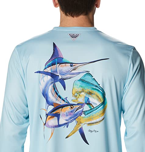 Columbia Terminal Tackle PFG™ Carey Chen Long Sleeve - color: Spring Blue/Offshore Slam, size: XX-Large