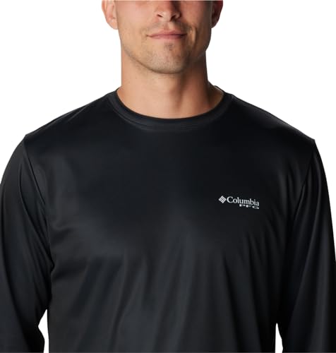 Columbia Men's Terminal Tackle PFG Tarpon Rise Long Sleeve - color: Black/Tarpon Rise, size: Small