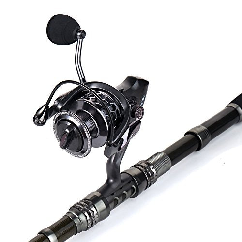 Sougayilang Telescopic Fishing Rod Reel Combos with Carbon Fiber Fishing Pole Spinning Reels and Fishing Accessories - color: Only Fishing Rod and Reel, size: 10.8 Ft Rod + XY 5000 Reel