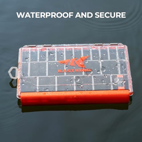 KastKing HyperSeal Waterproof Tackle Box, 3600 and 3700 Tackle Trays, Fishing Tackle Box Organizer with Removable Dividers, Lure Box and Terminal Tackle Storage - size: 3600 (2 Packs)