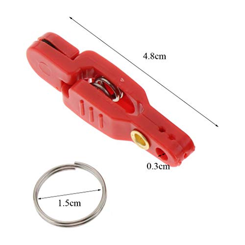 Line Clip Snap Weight Release Clip for Offshore Fishing Planer Board Kite Heavy Tension Snap Release Clip Downriggers Outrigger Release Clips - style: 7pcs Red
