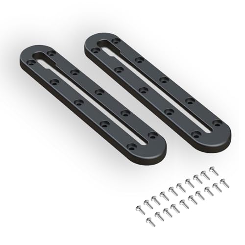 Kayak Track Rail - Low Profile Design for Fishing Rod,Cup Holders and Paddle Holders | High-Strength Nylon & Stainless Steel 304 | Kayak Accessories Mount Track & Rail System for Kayak - style: 9inch,2pcs