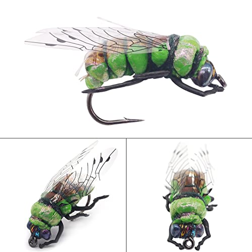 YZD Realistic Fly Fishing Dry Wet Nymph Trout Flies Topwater Lures for Freshwater Saltwater High Simulation Hand Tie Lure Kits - color: 21-A-08