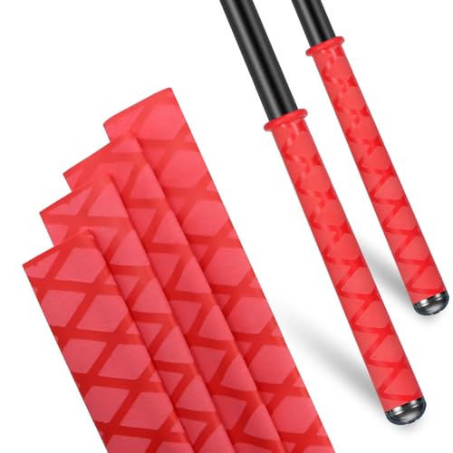 Fishing Rod Handle Grip Pole Wrap X-Tube Heat Shrink Tubing Non-Slip Insulated Abrasion Sleeve-Length:39" Diameter:1-3/16" (Red) - color: Red, size: Diamter:30mm"(1-3/16 inch)
