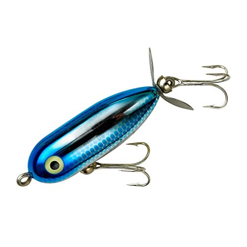 Heddon Torpedo Prop-Bait Topwater Fishing Lure with Spinner Action - color: Blue Shiner, size: 1/4 oz (1 7/8 Inch)