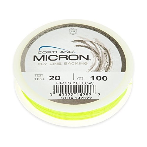Fly Line Backing, Micron, 20 lb Test, HI-VIS Yellow - 100, 150, 200, 250, 300, 400, 600 up to 2,500 yd (100 Yards)
