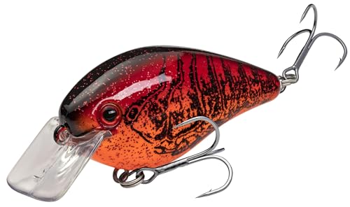 Strike King KVD 1.5 Hard Knock Fishing Lure, 3/8 oz, 3D Lifelike Eyes - color: Chili Craw, size: 3/8oz