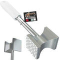 GORILLA GRIP BPA-Free Patented Dual-Sided Meat Tenderizer Tool, Soft Comfortable Handle with Hanging Hole, Heavy Duty Kitchen Mallet for Steak Beef Fish, Chicken Cutlet Pounder, Dishwasher Safe, White - color: White