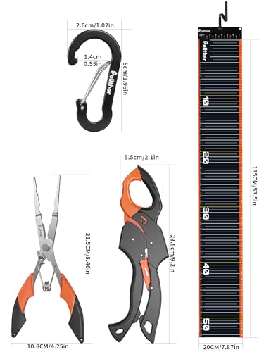 Fishing Tool Kit,53in Fish Ruler,Fishing Gear - color: orange