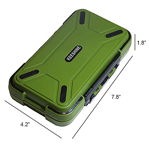 Fishing Tackle Box, Floating Storage Box, Double-Sided Fishing Lure Box with Adjustable Dividers Jewelry Organizer Making Kit Storage Container for Lure Hook Beads Earring Tool(Green) - color: Green (Size: 7.8" L x 4.2" W x 1.8" H)