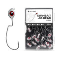 OJY&DOIIIY Fish Eye Swimbait Jig Heads, 12/20 Pack Weighted Hooks for Texas Rig or Ned Rig Fishing 1/8 3/16 1/4 3/8 oz - style: 1/8oz, 3/0, 20 Pack